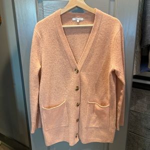 Madewell Donegal cardigan sweater - light pink